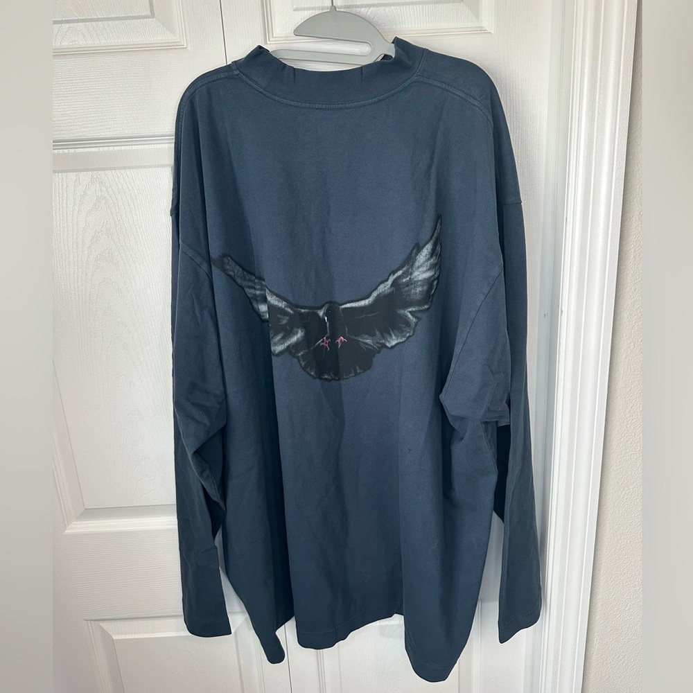 NEW YZY YEEZY GAP Dove Long Sleeve Dark Blue Sz. XL (oversized, fits like 3X)